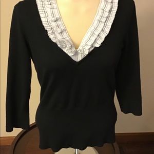 White House Black Market Sweater, layered look! Size Medium